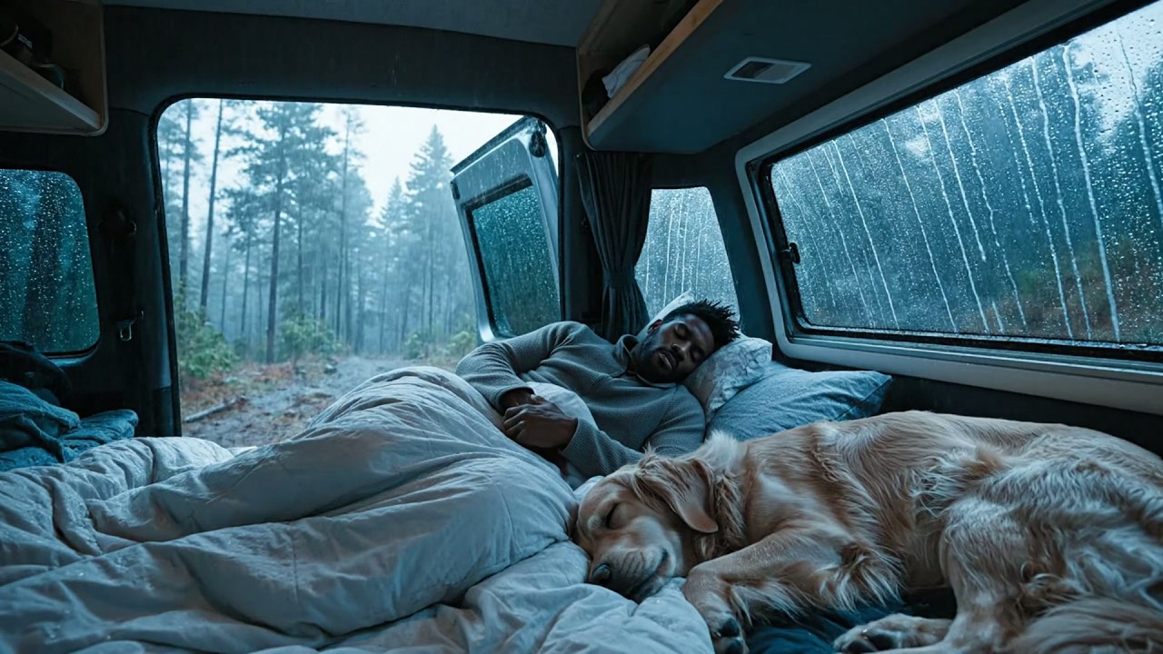 Sonidos Acogedores de Lluvia Fuerte en Cristal de Ventana para Curar el Insomnio (3 Horas)