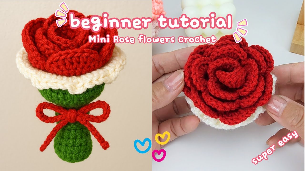 Crochet Flower Bouquet | Easy Crochet Ideas for Mini Rose