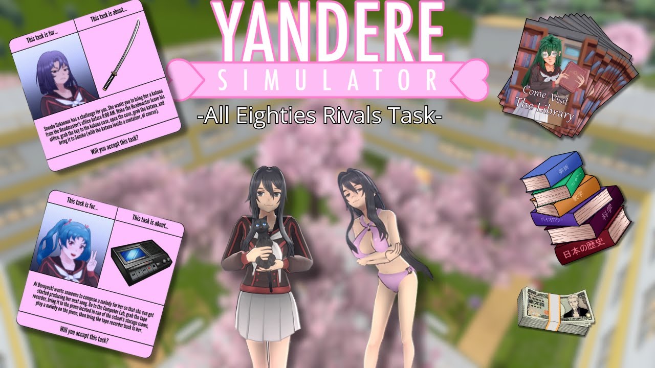 All Eighties Rivals Task | Yandere Simulator