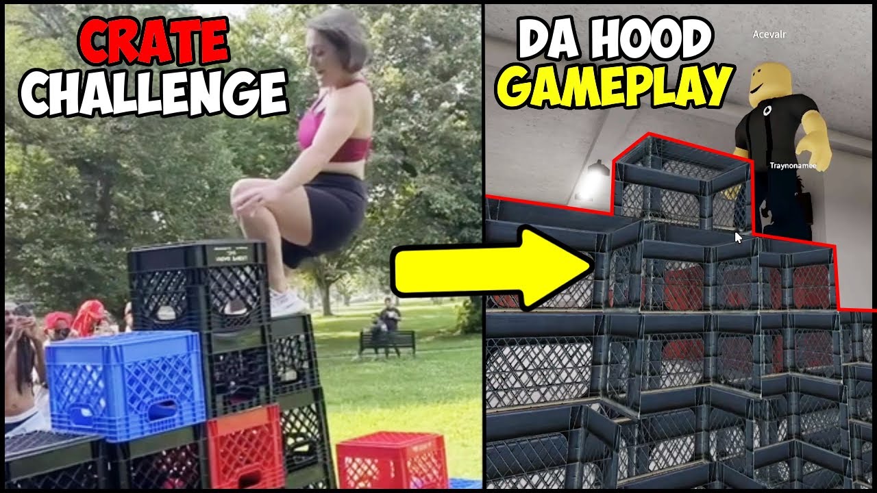 Crate Challenge In DA HOOD! 😂🔥 *SCHOOL EDITION* 📏🏫