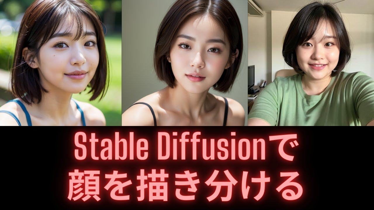 Stable Diffusionで異なる顔を生成していく方法