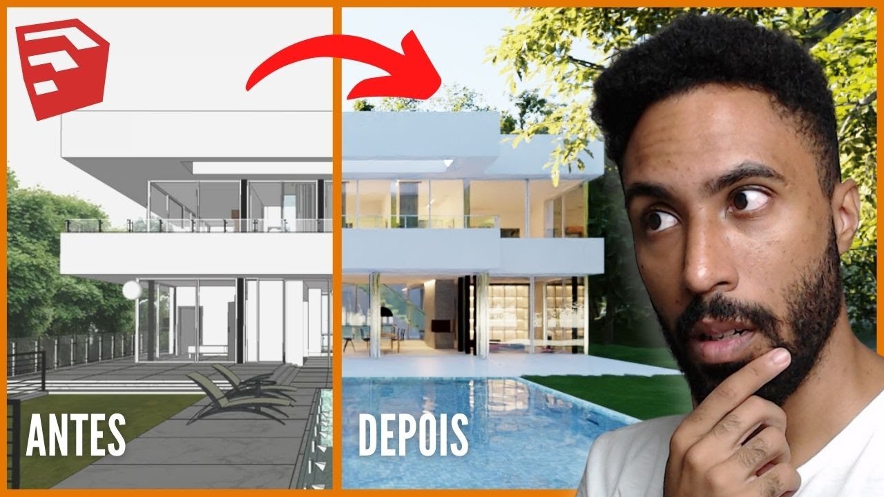 😲Render de Sketchup GRATUITO com Blender #archviz #render #sketchup