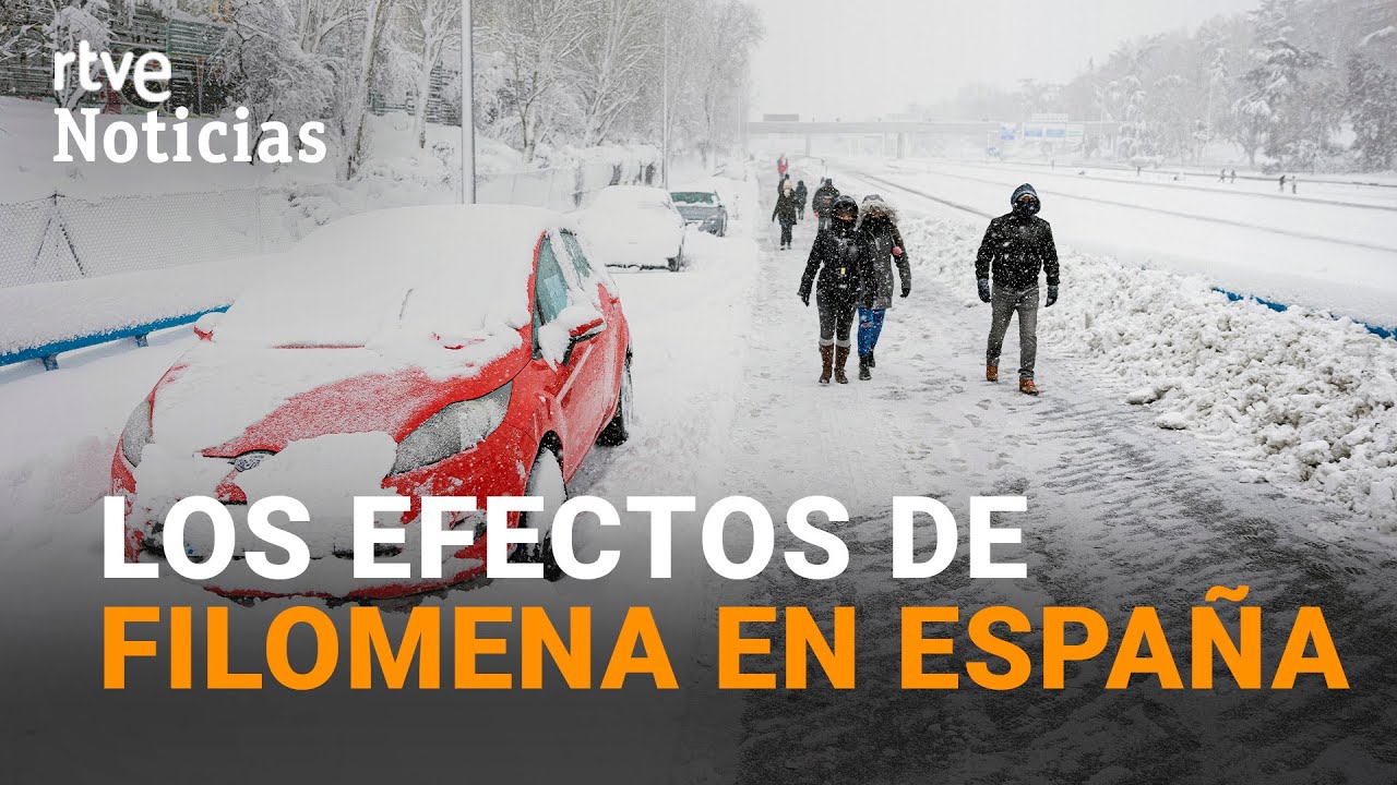 Las CONSECUENCIAS DE FILOMENA: Conductores atrapados, calles colapsadas, árboles caídos | RTVE