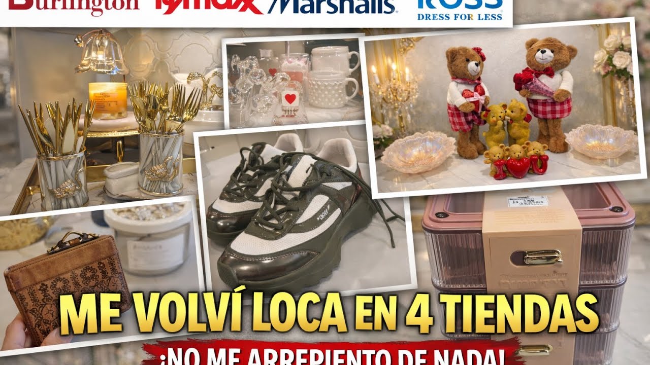 ME VOLVÍ LOCA EN 4 TIENDAS 😱 Burlington, TJ Maxx, Marshalls & Ross | ¡NO ME ARREPIENTO!