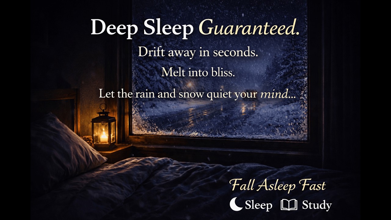Close Your Eyes—Rain & Snow Street Night for Deep Rest
