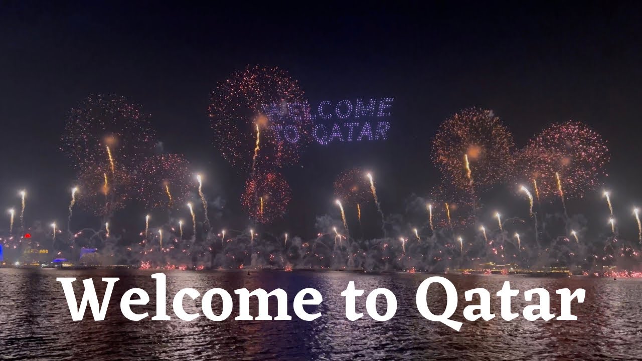 Welcome to Qatar | fire Works | Drone Show