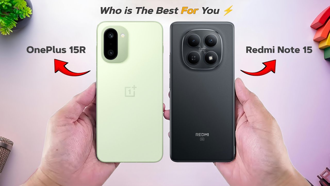 OnePlus 15R против Redmi Note 15 — какой из них лучше подойдет именно вам? ⚡