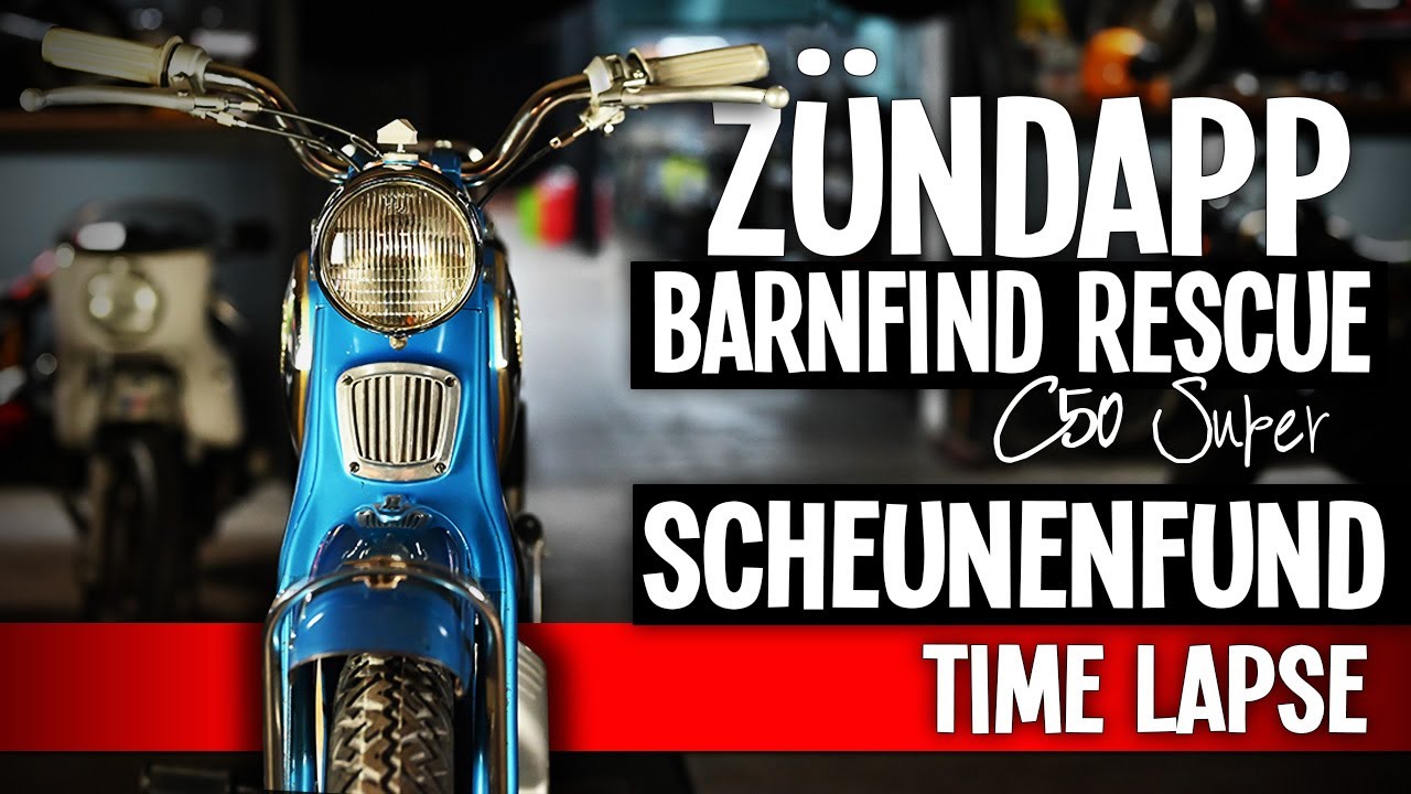 Zündapp C50 Super Scheunenfund - Barnfind Rescue - Time Lapse