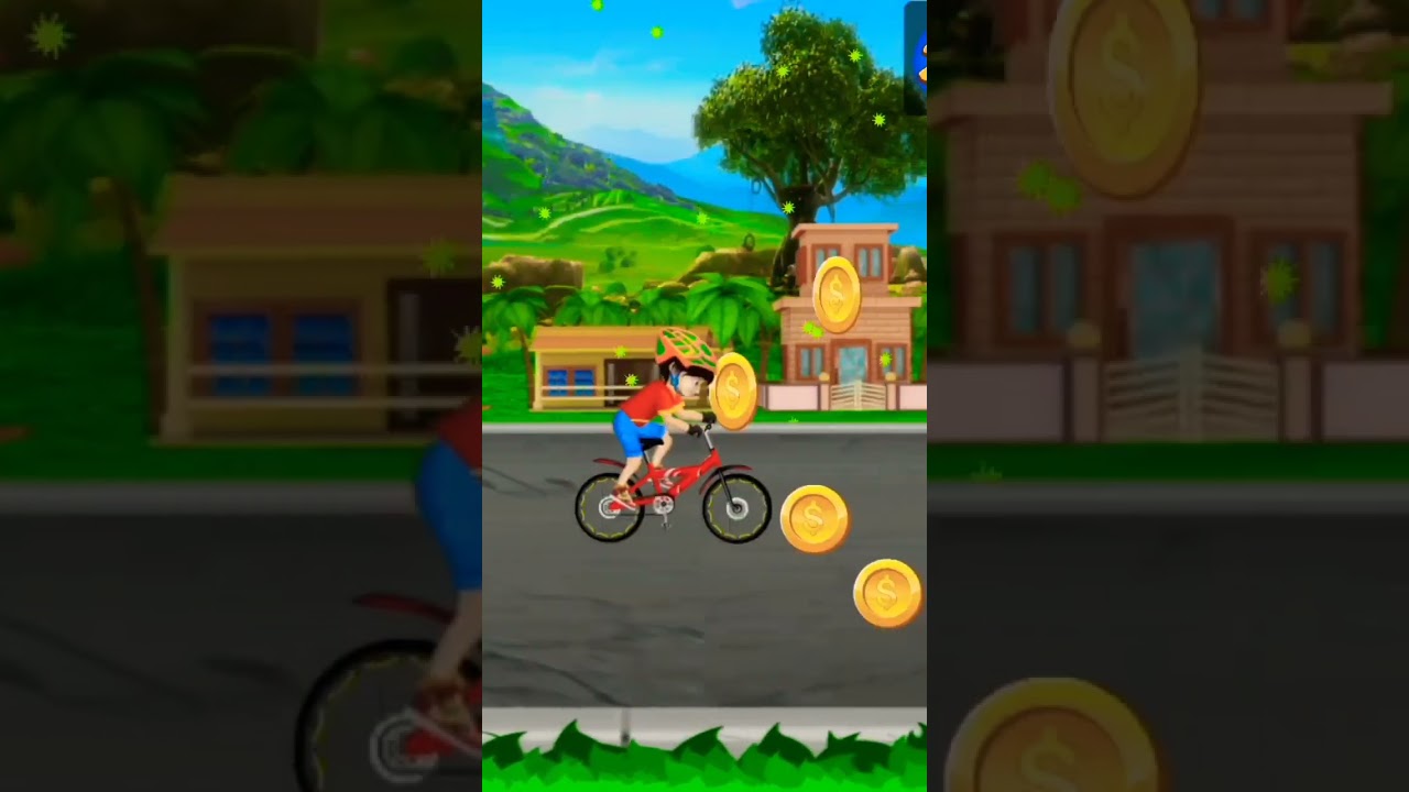 Shiva || Shiva cartoon game 🎮 Shiva laddu singh cycle jumps 🚀 #shorts #shivagamingyt