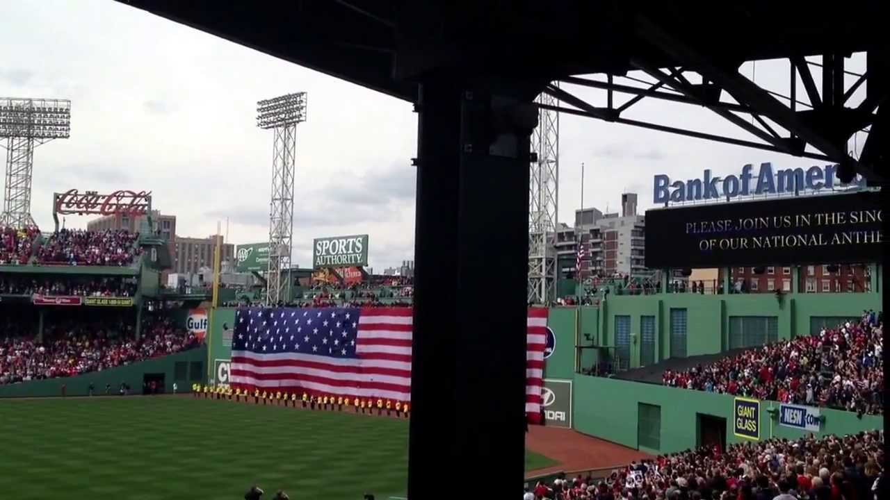 Boston Red Sox national anthem 04/20/2013