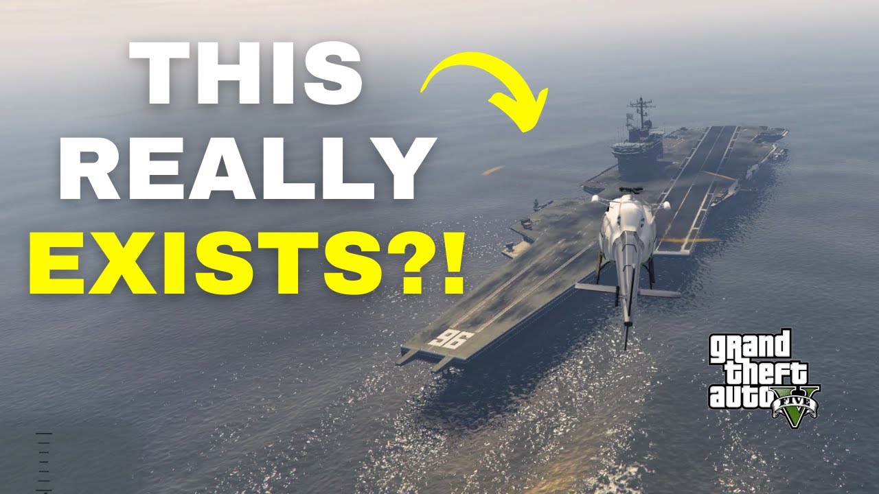 GTA 5 Aircraft Carrier Location Hidden Military Base at Sea!  #rockstargames #gta5 #gta5hiddenworld