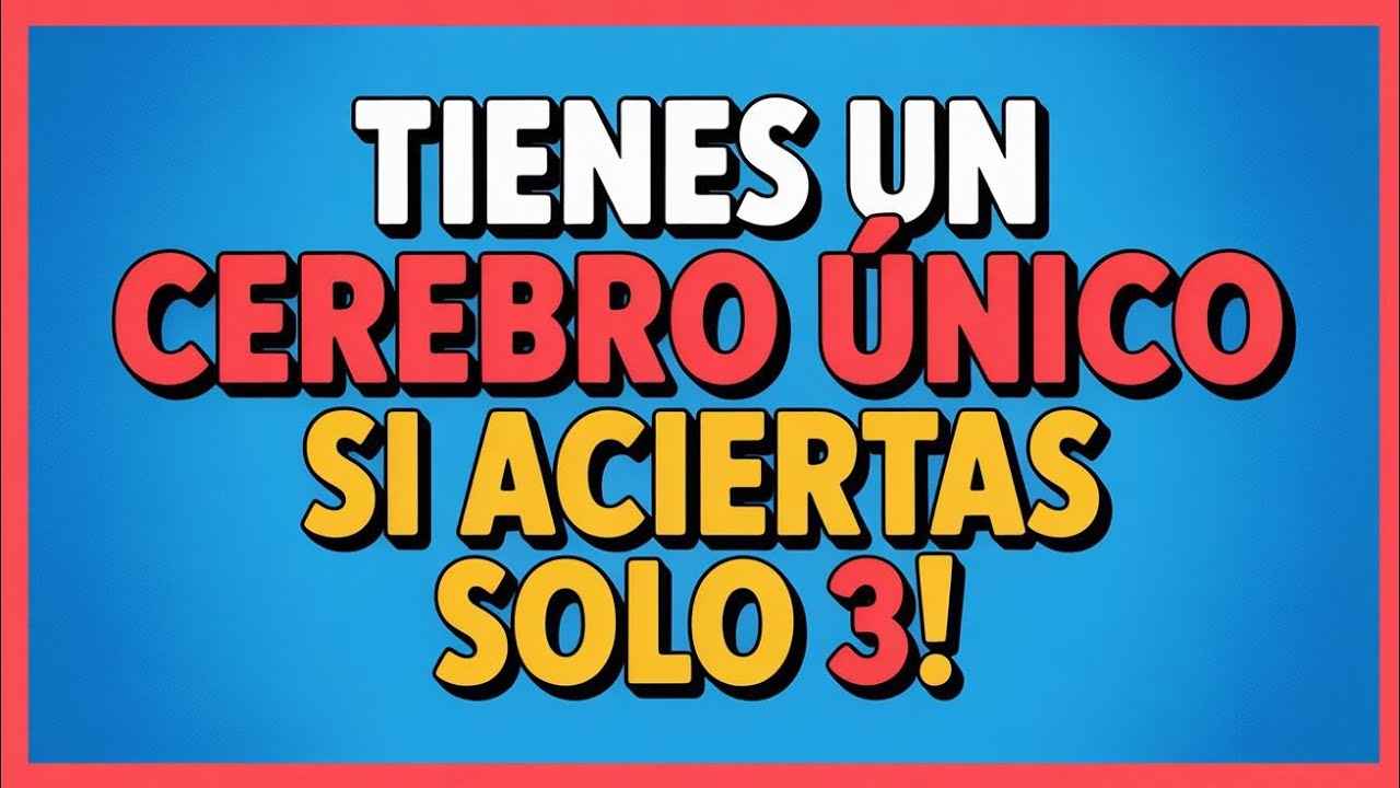 Tienes un Cerebro Único si Aciertas Solo 3 😱 | Test de IQ Extremo
