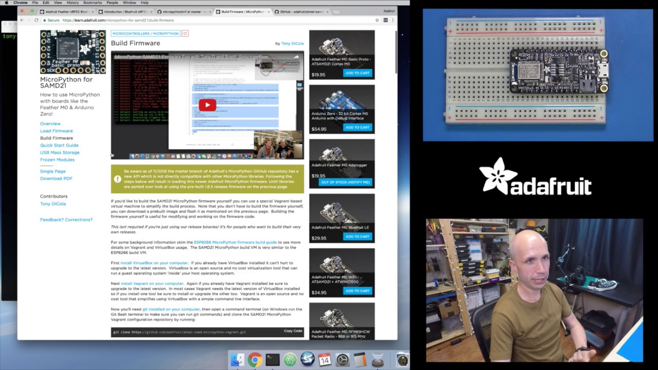 MicroPython nRF52 Firmware Compile & Flash with Tony D!