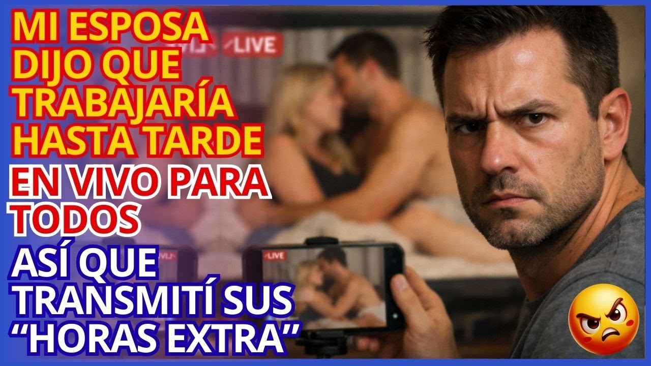 Mi esposa dijo que trabajaría hasta tarde… así que transmití sus “horas extra” en vivo para todos