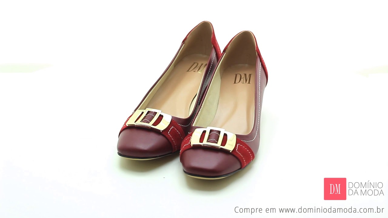 Sapato DM Extra Marsala DME1819009 Numeração Especial 40, 41, 42, 43 e 44
