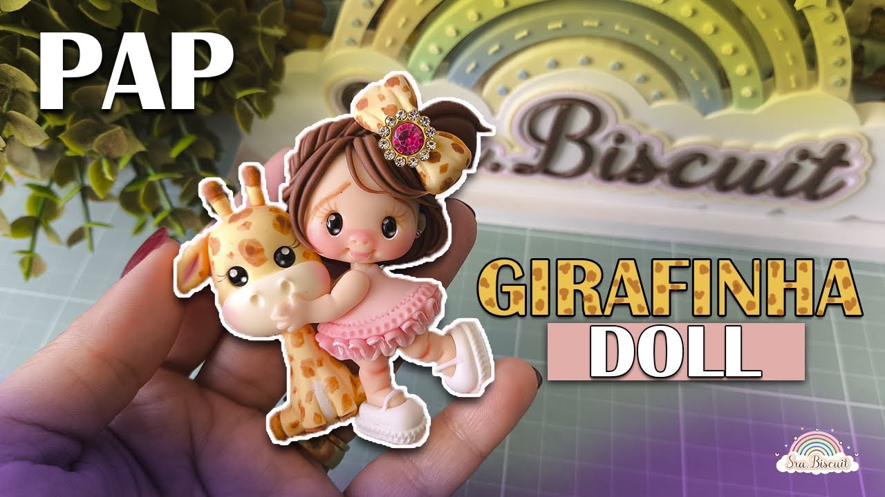 PAP APRENDA A FAZER APLIQUE BONECA DE BISCUIT NO TEMA GIRAFINHA / MARATONA EQUIPE FABY RODRIGUES