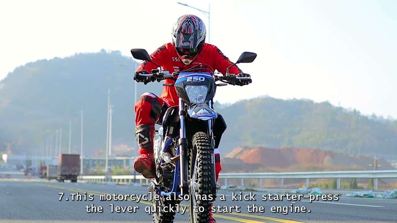 Xpro  KNIGHT DLX 250 Dirt Bike startup video