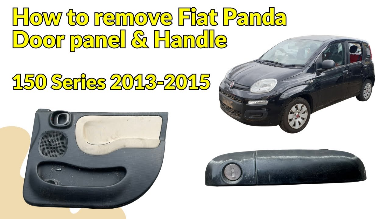 Как снять дверную панель и ручку двери Fiat Panda 150 серии, 2013-2015