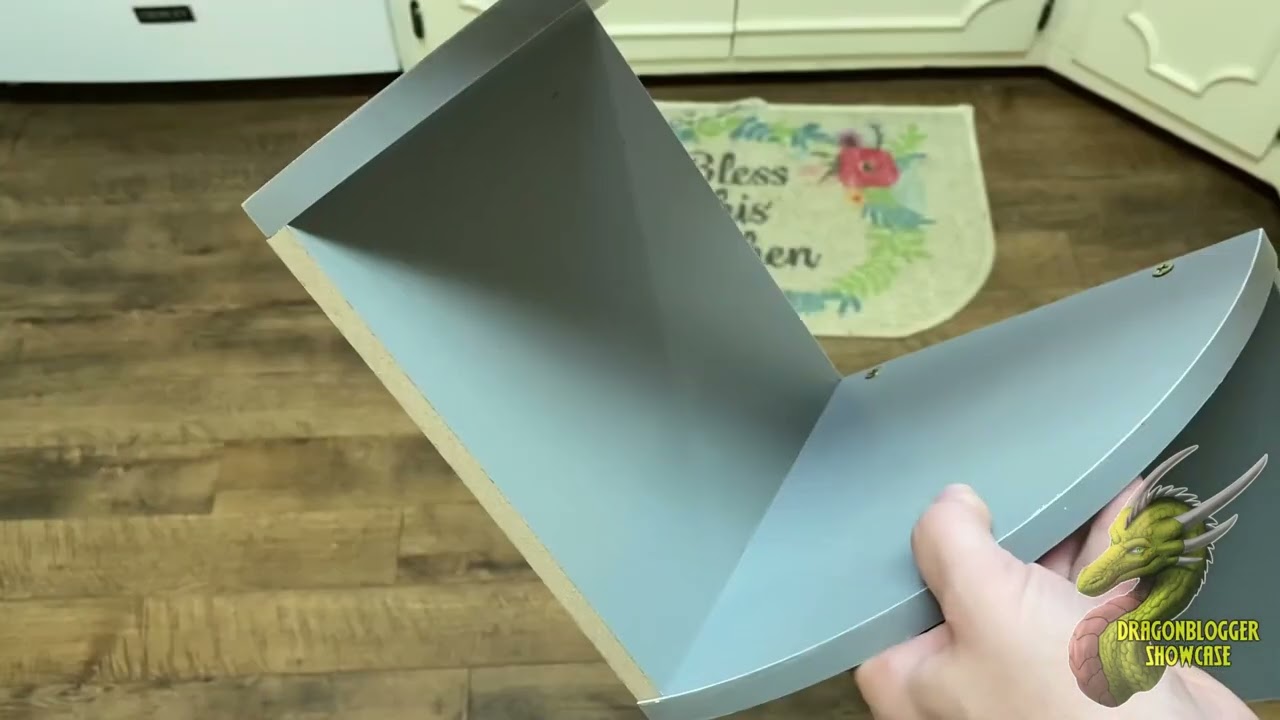 Showcasing Greenco Grey Zig Zag Shelf