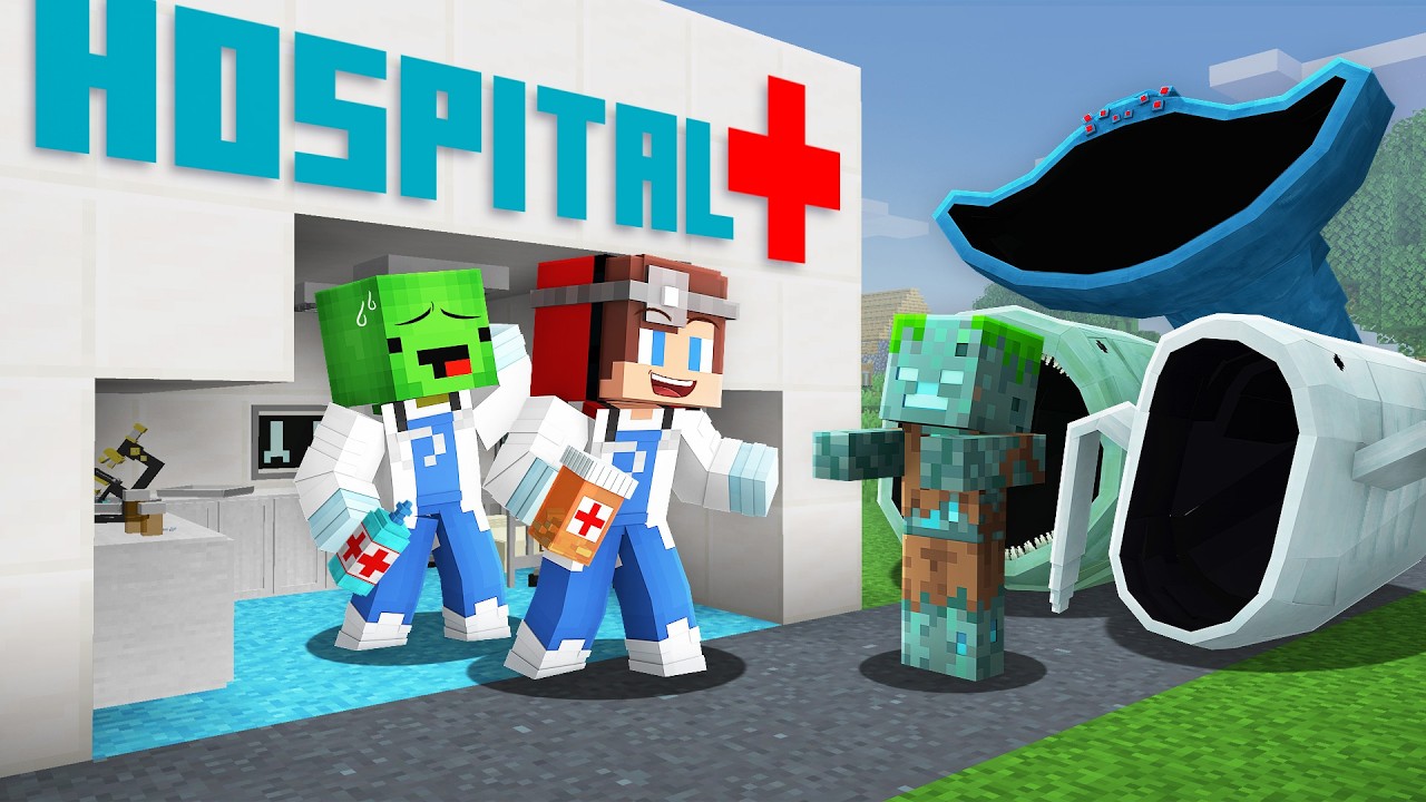 Mikey and JJ Opened a Hospital for Sea Mobs in Minecraft (Maizen)