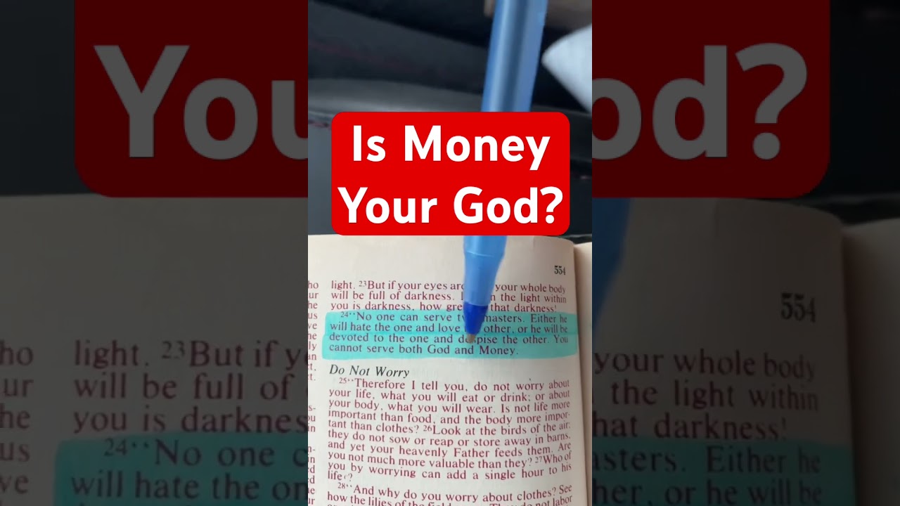 The Love Of Money Competes With The Love Of God. Matthew 6:24 #God Of #Israel #Money
