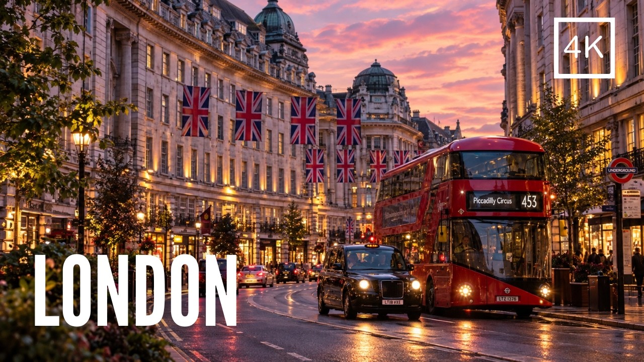 London Luxury Dusk Walk 4K | Most Beautiful London City Walking Tour