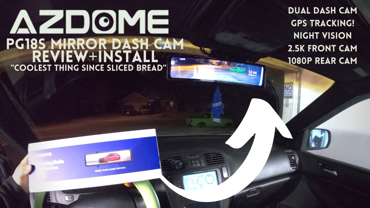 AZDOME PG18S  Dash Cam mirror REVIEW+INSTALL!