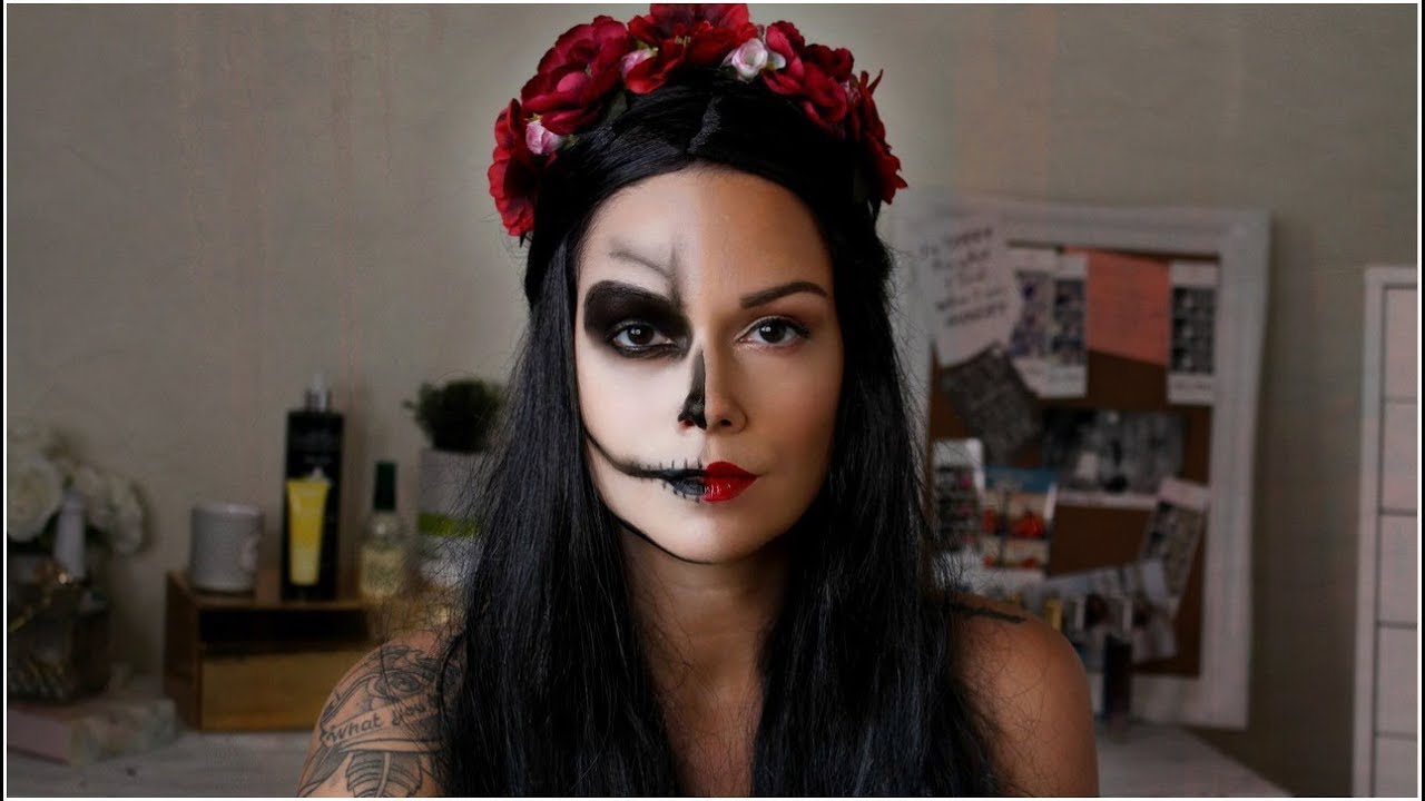 Halloween Makeup │FACILE & RAPIDE │ Demi Squelette ☠
