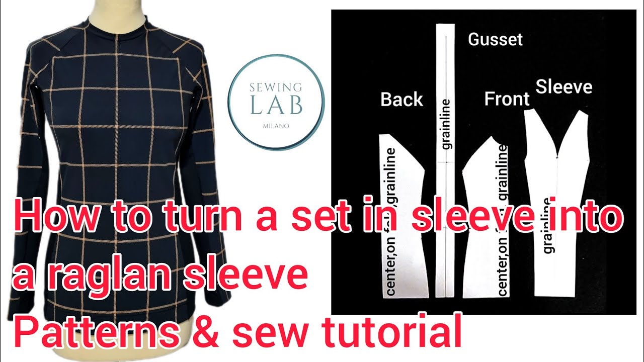 #83 How to turn a set in #sleeve into a #raglan #sleeve