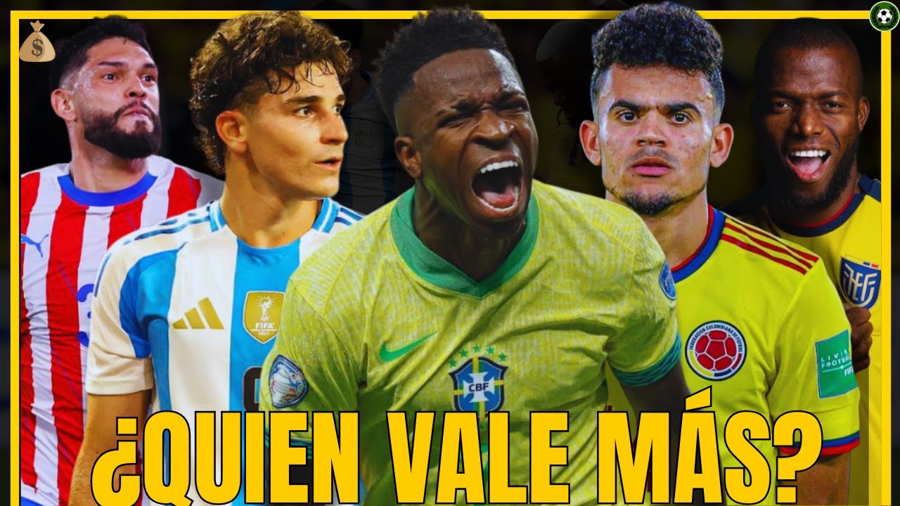Las 10 selecciones MÁS VALIOSAS de Sudamérica 2026 (Brasil vs Argentina)