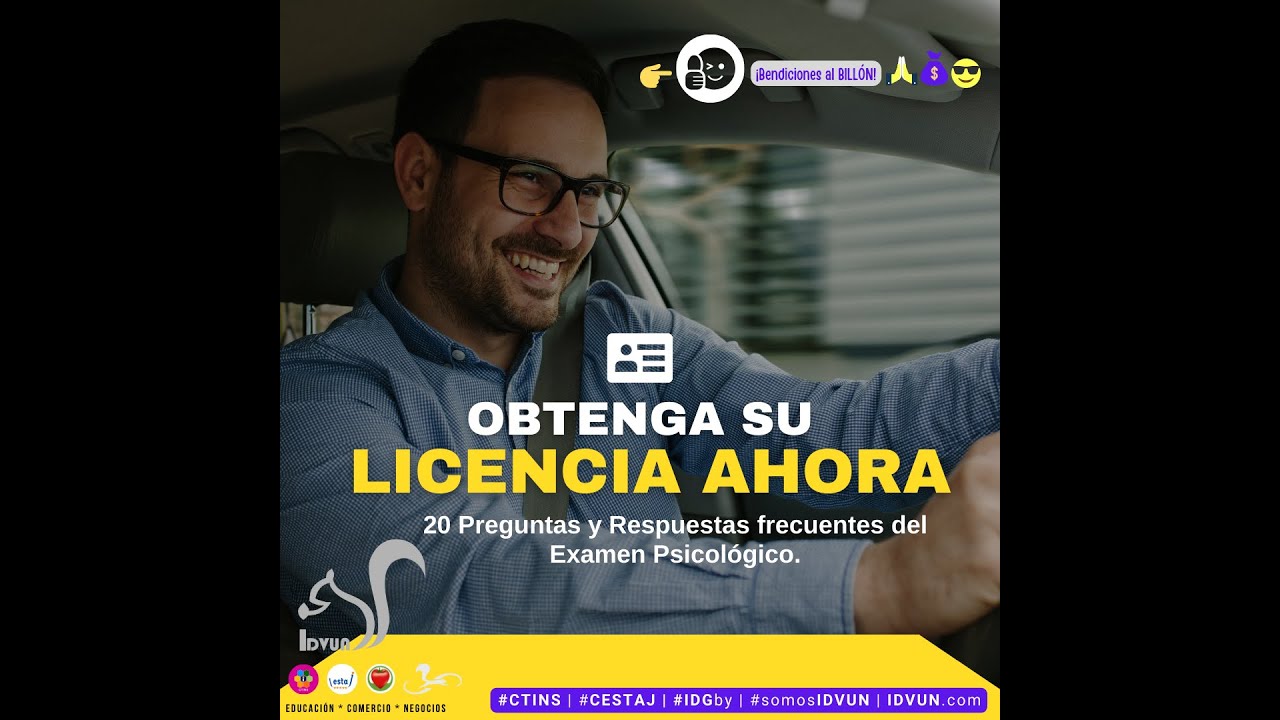 Examen Psicológico para Obtener Licencia de conducir - 20 preguntas que te hacen - Test simulador GM