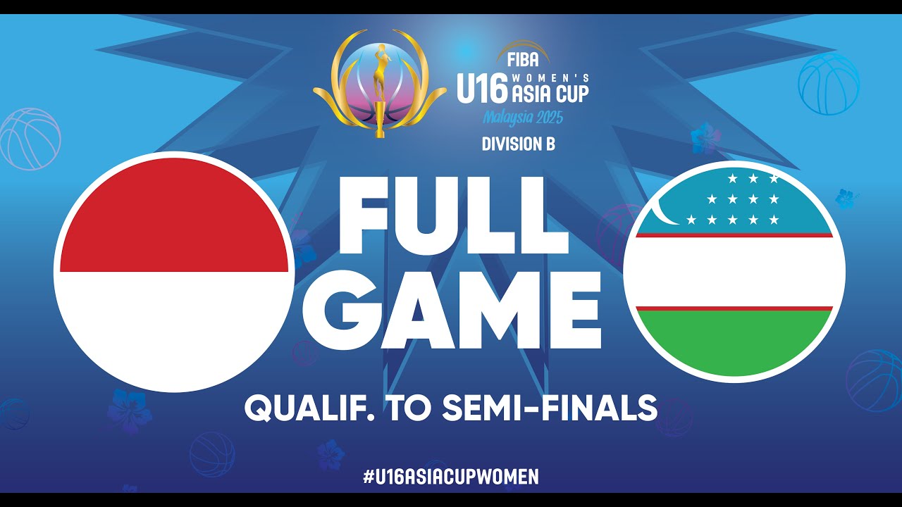Indonesia v Uzbekistan | Full Basketball Game | FIBA U16 Women's Asia Cup 2025 - Division B