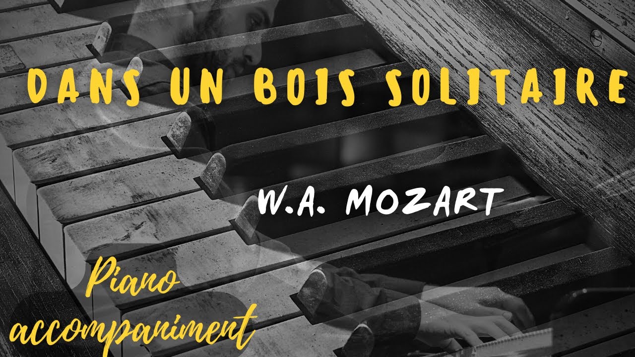 Dans un bois solitaire KARAOKE Piano accompaniment Mozart