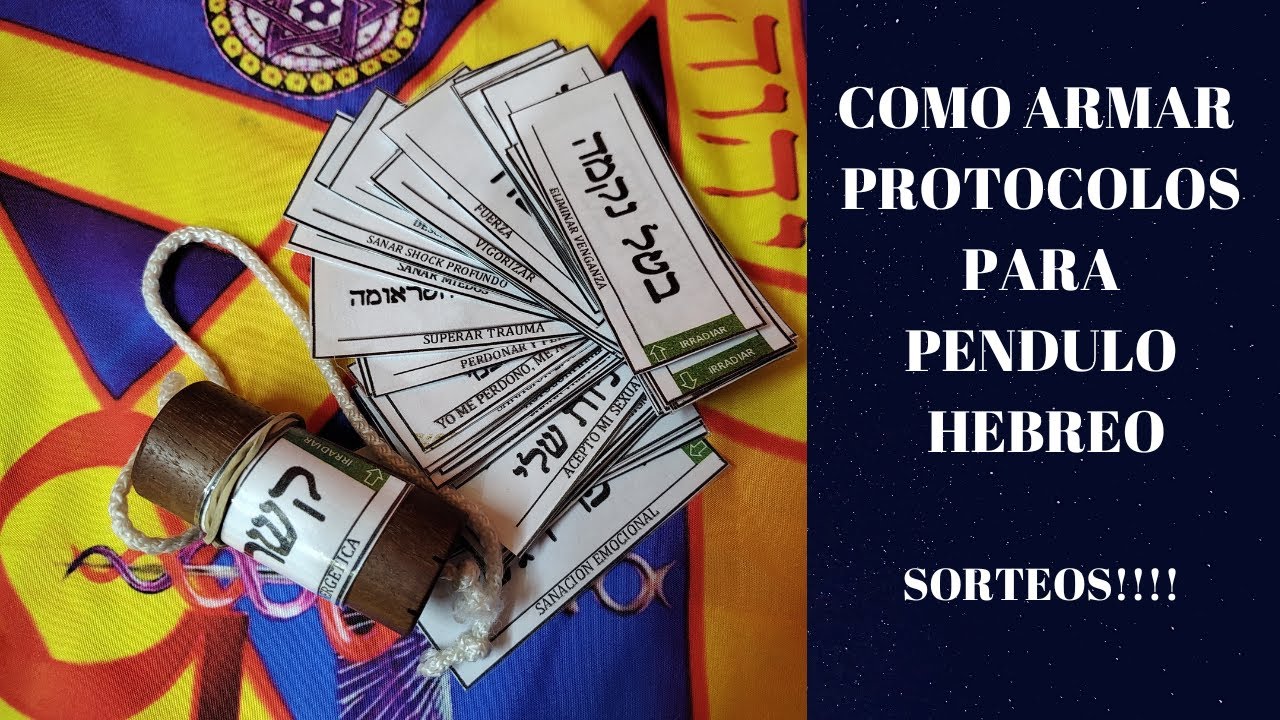 COMO ARMAR PROTOCOLOS CON P&Eacute;NDULO HEBREO/ SORTEOS