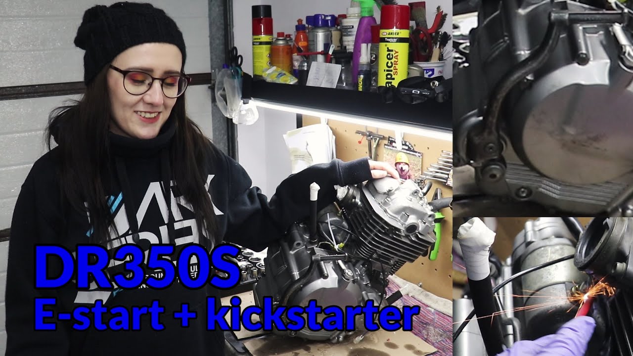 🔧 DR350S - We bought new engine for DR! Adding kickstart to DR350SE engine.