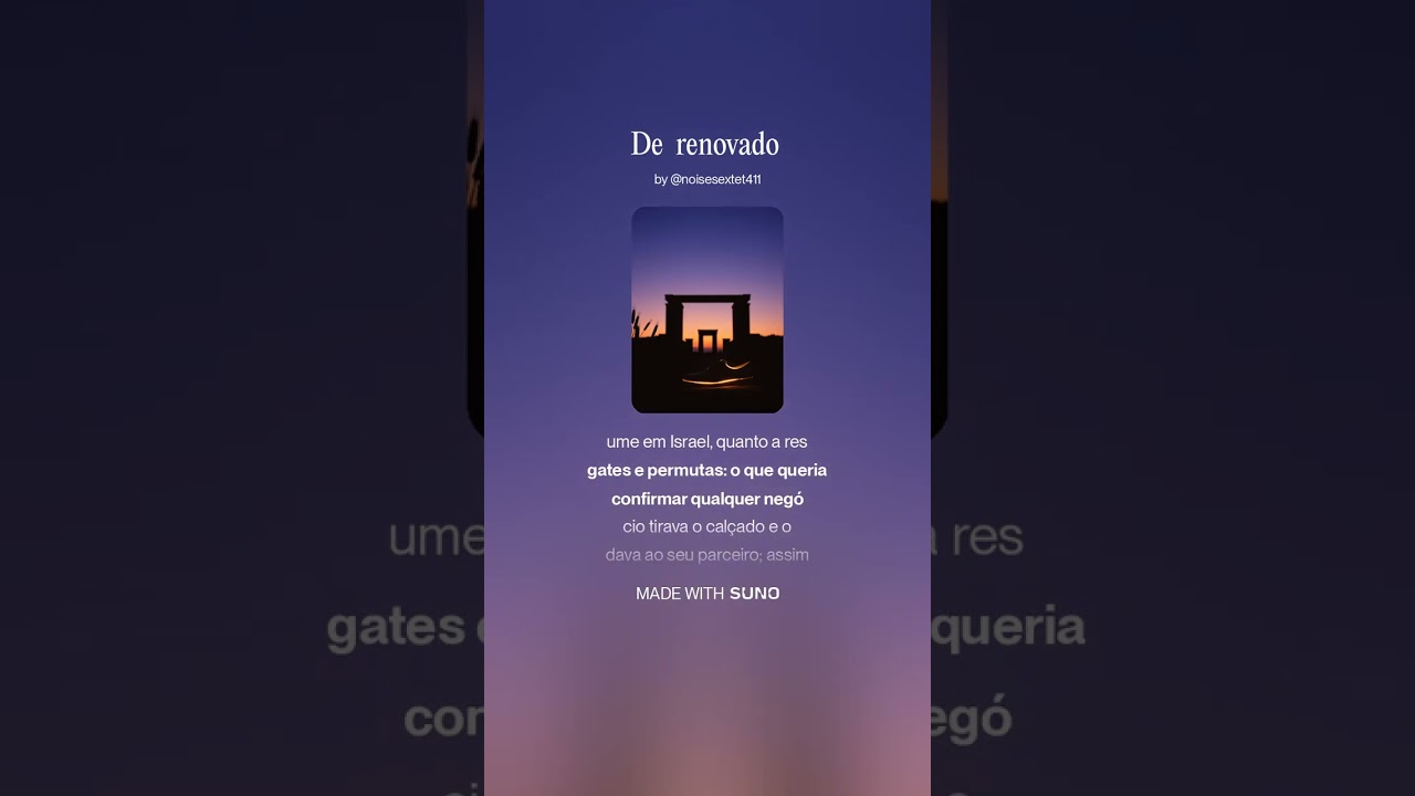 4 de renovado trap Bíblia cantada Rute 4 : 1 - 22 
