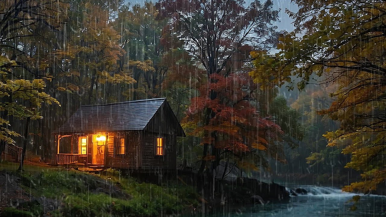 Night Rain Thunderstorm in the Forest | Soothing Sounds for Deep Rest 🌙