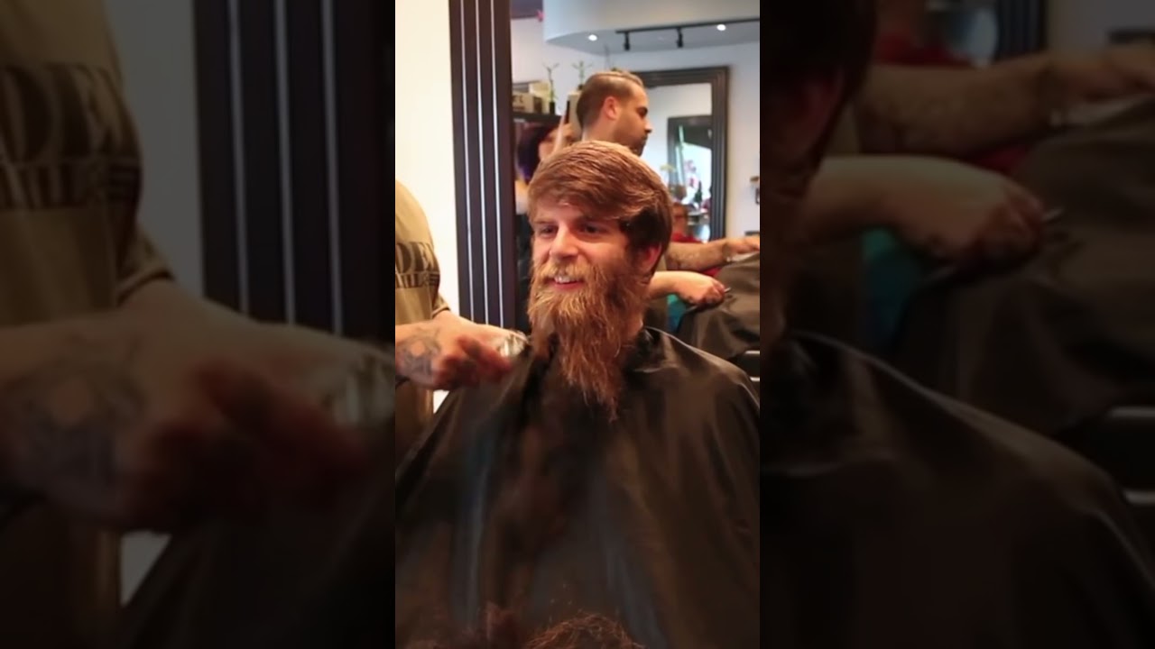 Extraordinary Beard Transformation: first shave after a year of growth #shorts