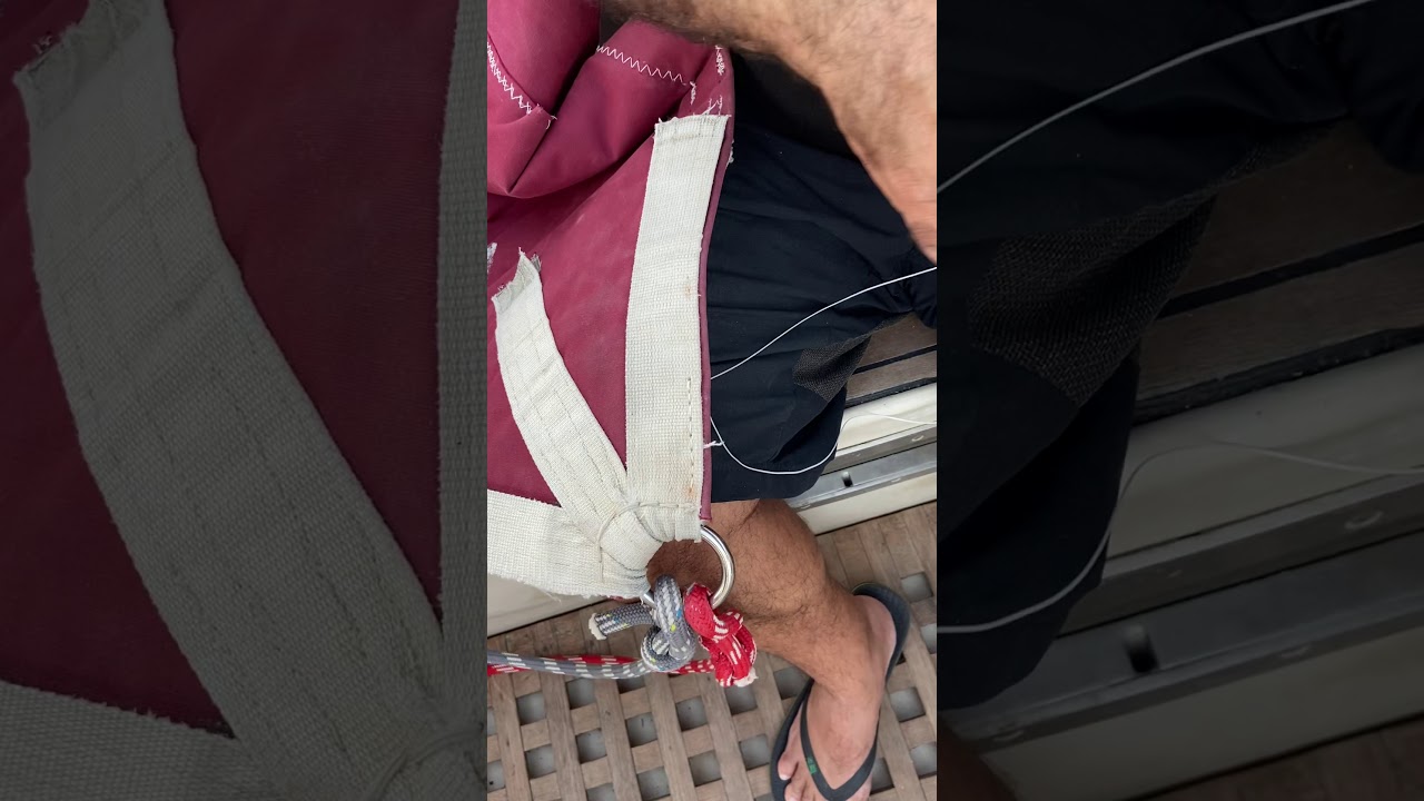 Réparation voile et astuce couture.
