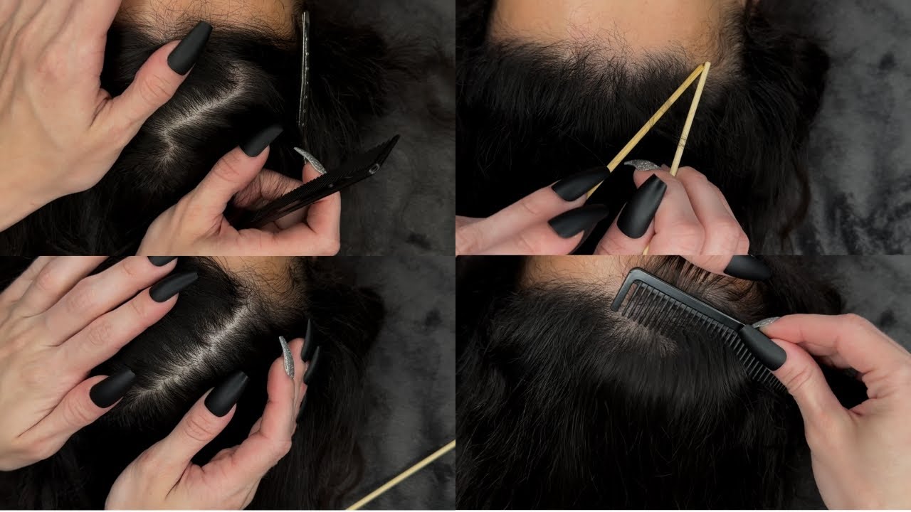 [ASMR] Scalp Check, Scratching, Combing On Real Person | Minimal Talking