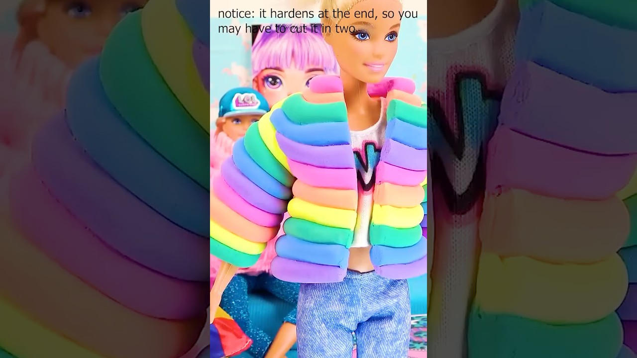DIY Doll Puffer Coat: with air dry clay