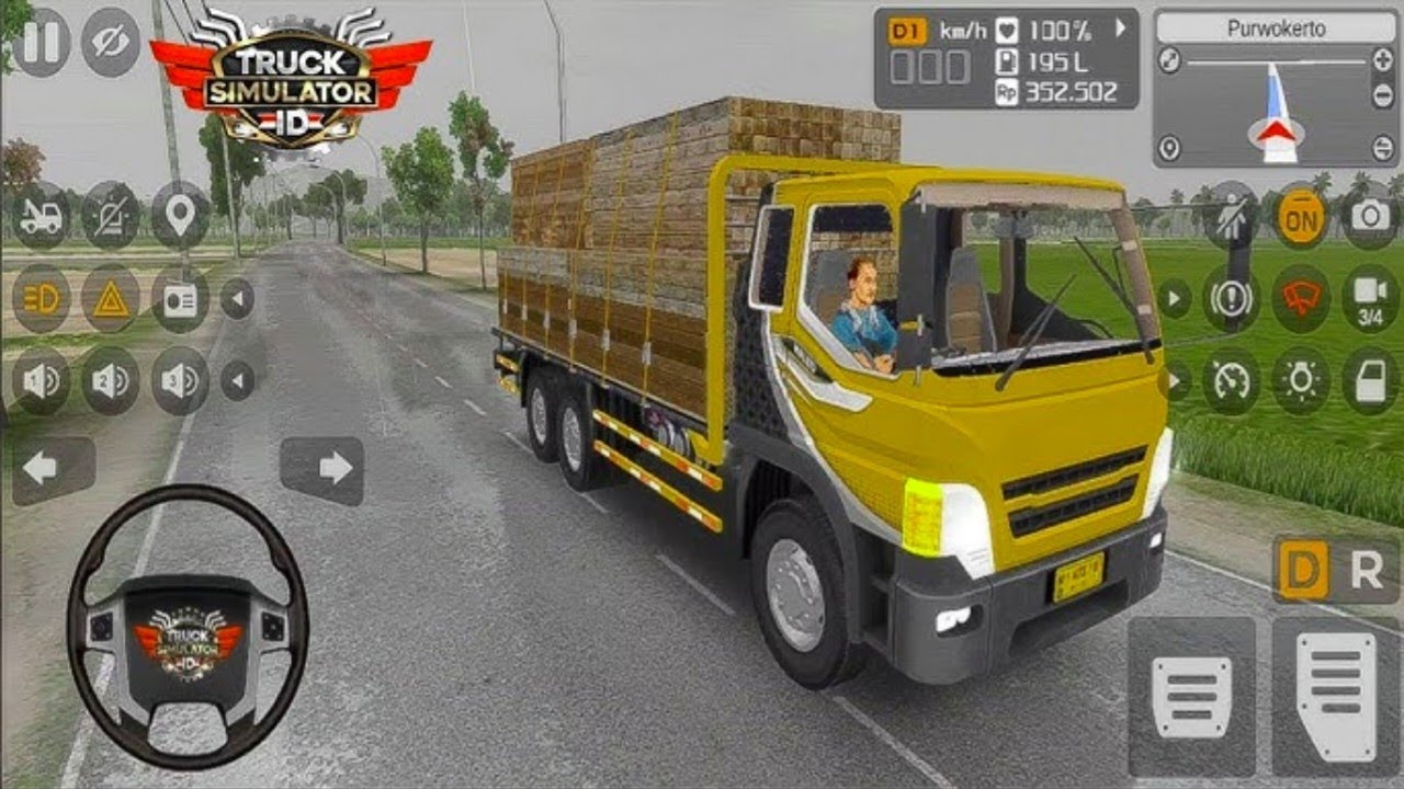 Truck Simulator Indonesia | Heavy Wood Loading Mission Gameplay