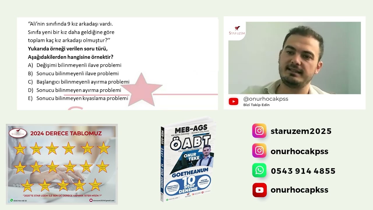 HER GÜN 1 SORU -25- OKUL ÖNCESİ ÖABT