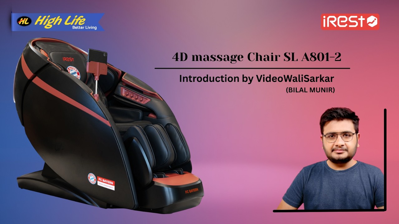 Best 4D Massage Chair SL A801-2 Review by VideoWaliSarkar | Jade Heat & AI System | Highlife