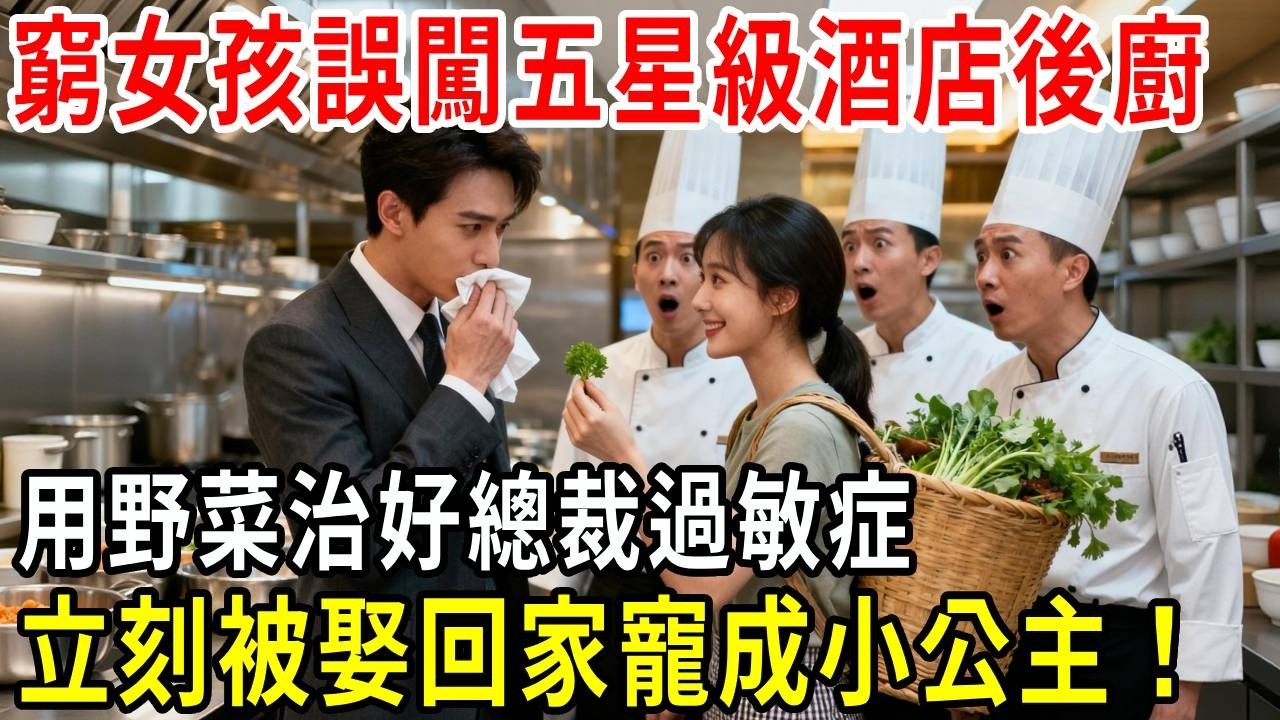 窮女孩誤闖五星級酒店後廚，竟用一把野菜治好了總裁30年的過敏症，立刻被娶回豪門寵成小公主！#掉馬甲#甜寵 #閃婚#情感故事 #霸道總裁 #婚姻#都市愛情 #先婚後愛 #霸道總裁 #灰姑娘#爽文 #婚姻