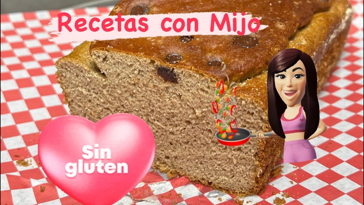 Pan de bananas y mijo (millet) / pan sin gluten receta fácil en licuadora  #suscribete