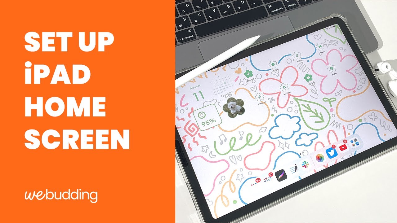 How to set up my iPad homescreen⎜프로크리에이트로 배경화면 만들기 꿀팁 #shorts
