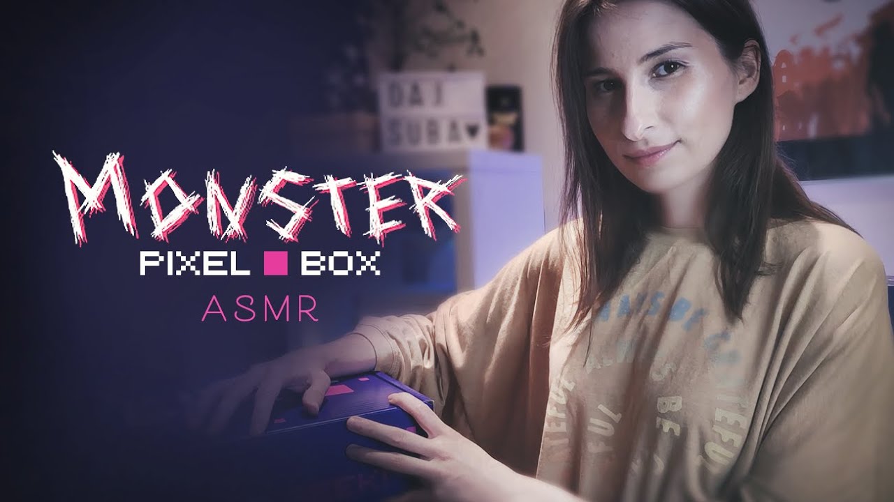 ASMR | Unboxing Sierpniowego Pixel Box (Monster) | ASMR po Polsku