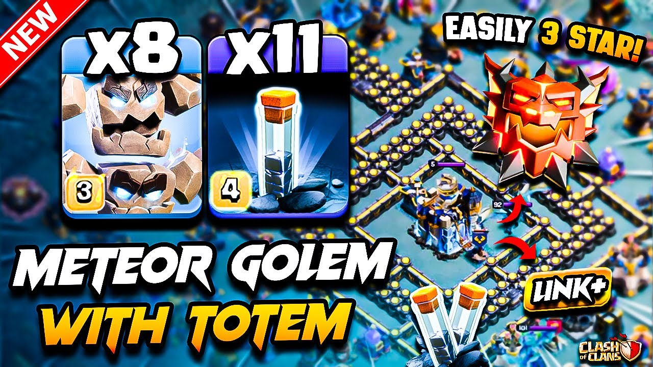 TH18 Meteor Golem Attack With Totem 2026 | Best TH18 Attack Strategy With METEOR GOLEM Town Hall 18