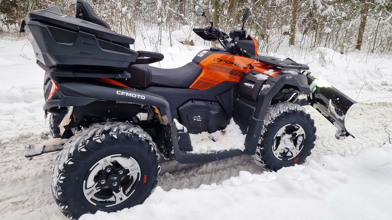 Snow Plowing CFMOTO CFORCE 625 TOURING / BEST ATV / QUAD SNOW PLOW